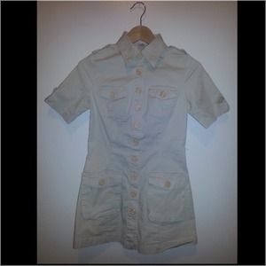 Beige army inspired shirt/dress.