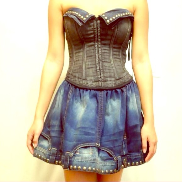 GUESS demin dress - Picture 1 of 4