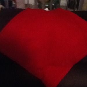 Red acrylic material poncho brand new