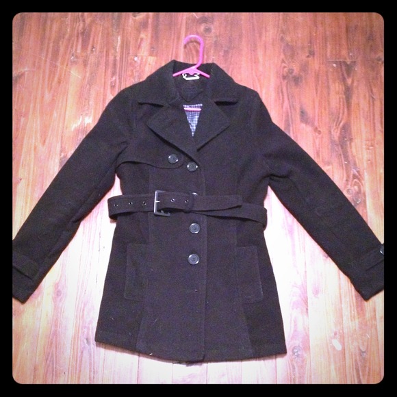 Black JouJou Pea Coat