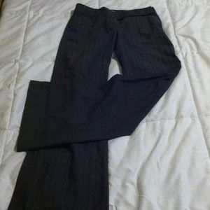 Dark grey silver pin striped dress pants