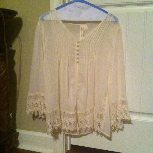 🚫RESERVED🚫Sheer, Long Sleeve Blouse