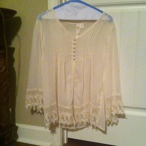 🚫RESERVED🚫Sheer, Long Sleeve Blouse