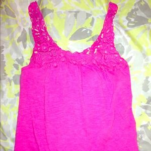Pink A&F crop tank top