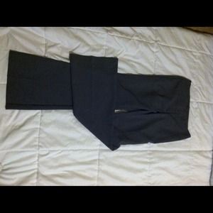 Dark grey dress pants.