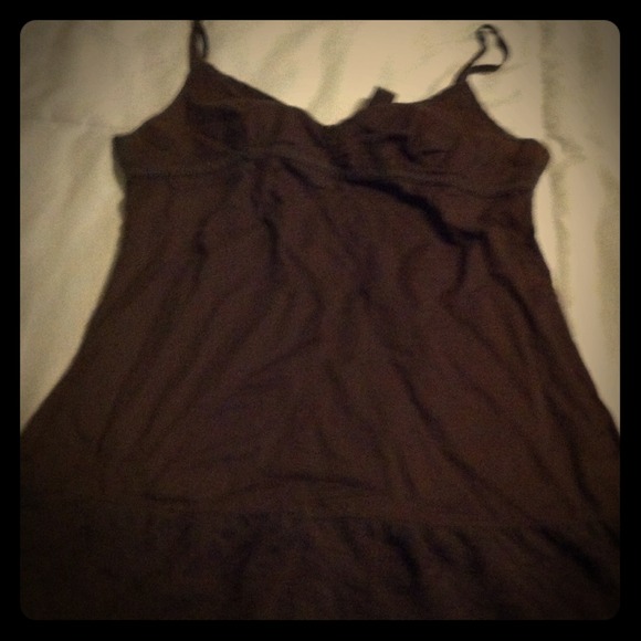 Brown Silk Hollister tank