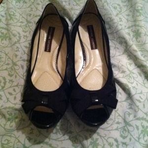 Adrienne Vittadini Peep toe ballet flats