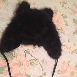 Hot Topic faux fur cat ears hat