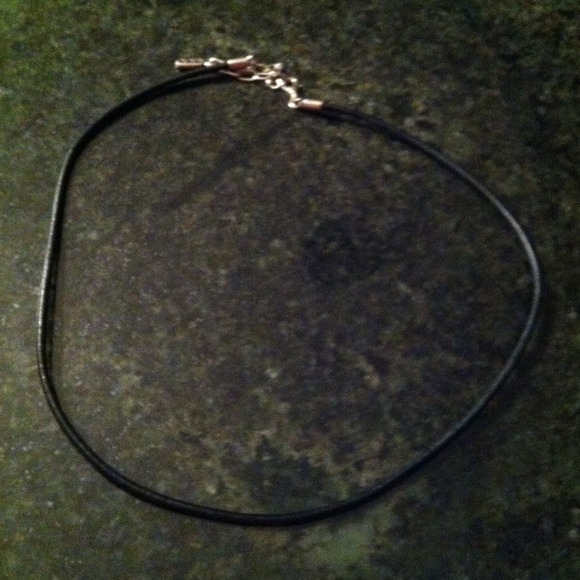SOLD in bundle Pandora black leather necklace