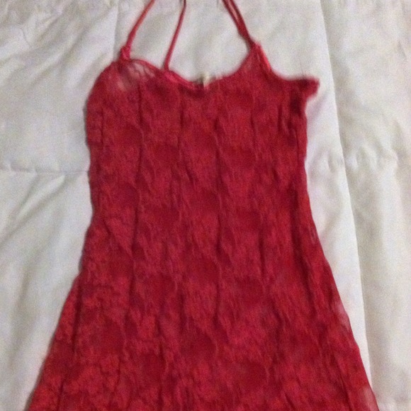 Hot pink sheer lace cami