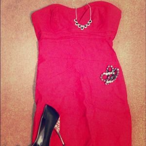 Red cocktail dress