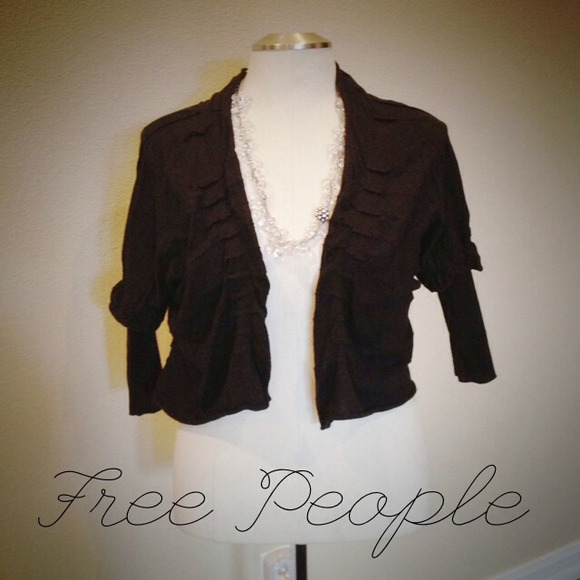 Free People black cropped sweater