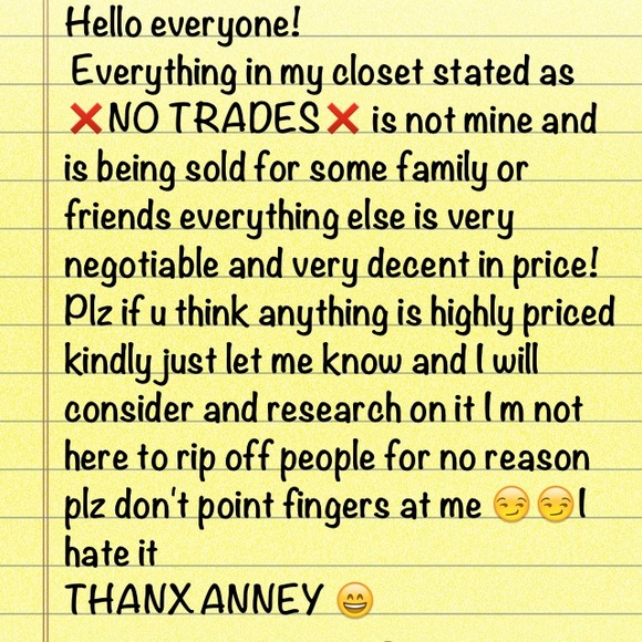 😒I can't  trade my friends/family things sorry😞