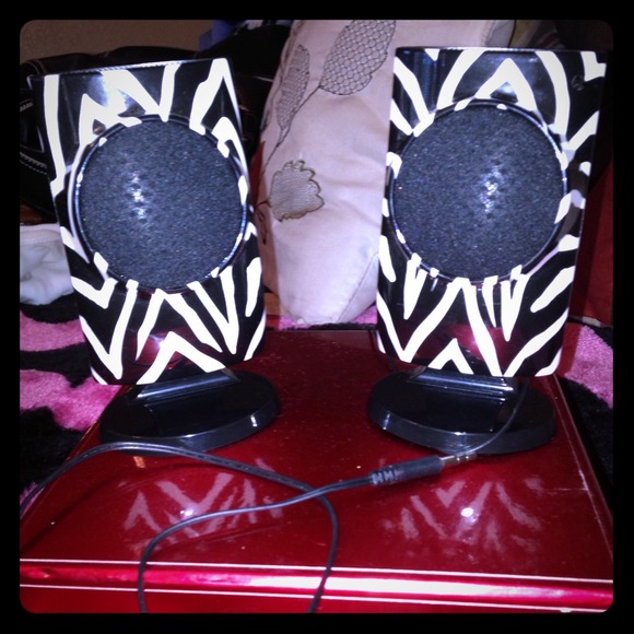 Zebra print speakers