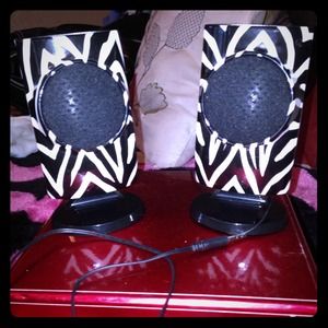 Zebra print speakers