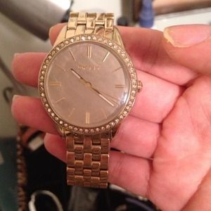 *SOLD* DKNY boyfriend gold watch.