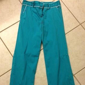 Aqua TO THE MAX Pants with White Trim