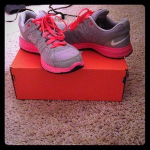 Women's Nike air hot pink & grey. Size 7