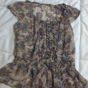 Sheer floral print top