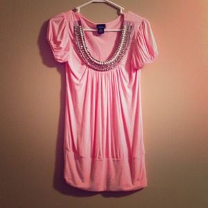 Beautiful pink beaded shirt