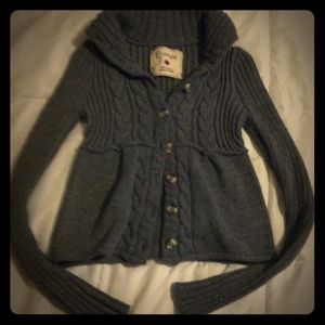 Grey button up sweater