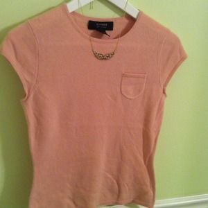 Cashmere cap sleeve top