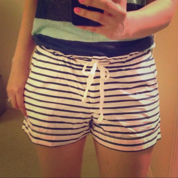 J. Crew Pants - Jcrew Navy blue and white stripe shorts