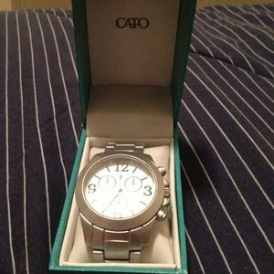 Cato silver watch