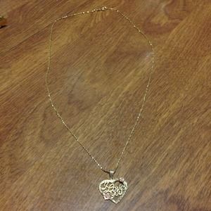 14k "I love you" necklace