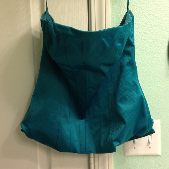 NWT Teal Strapless Corset Style Top by The Limited