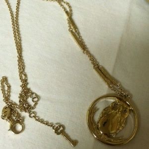 Fossil owl necklace