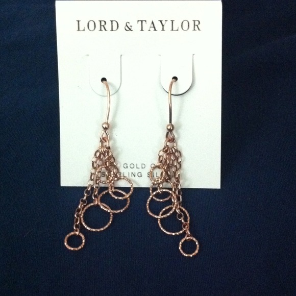Beautiful rose gold earrings!!! By Lord & Taylor