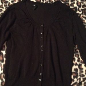 Cute Black Maurice's Button Down Sweater NWOT
