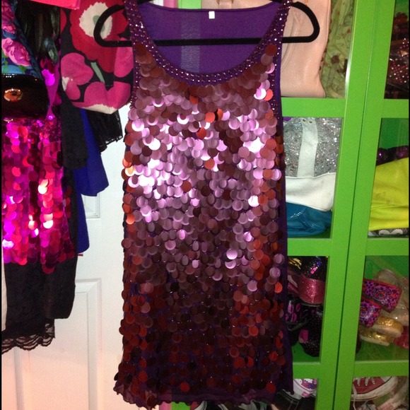 Purple dress with purple sequence
