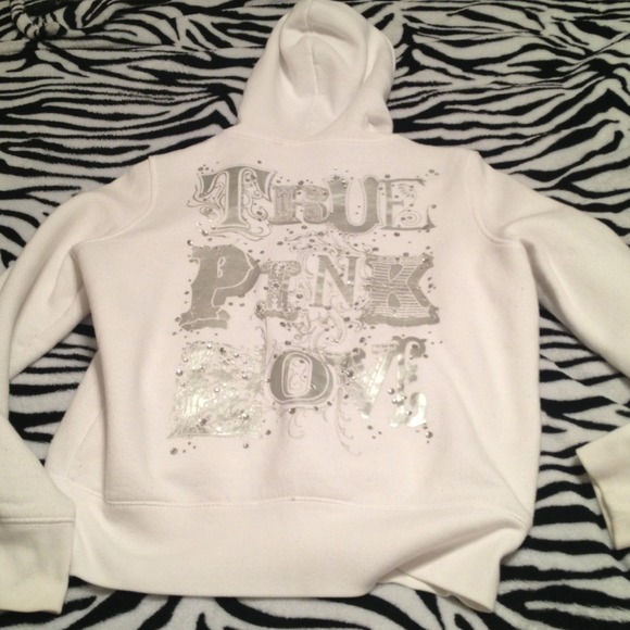 ⛔Sold⛔Victoria's Secret PINK hoodie in white
