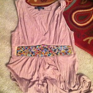 💕💕BUNDLE Beaded tan short dress