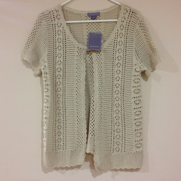 Crochet shrug oyster gray