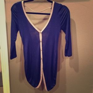 Gold/Blue Top or sweater! Cute for a night out :)