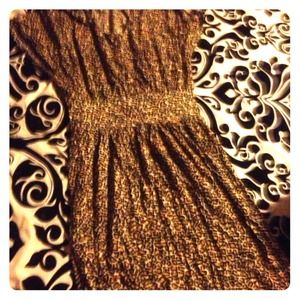 Leopard print crew neck synch waist dress