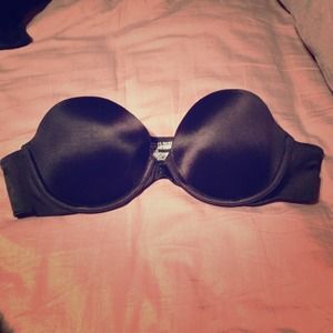 Black strapless Victoria's Secret bra