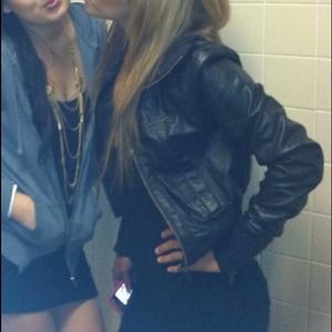 Black leather jacket