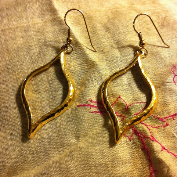 Gold tone earrings