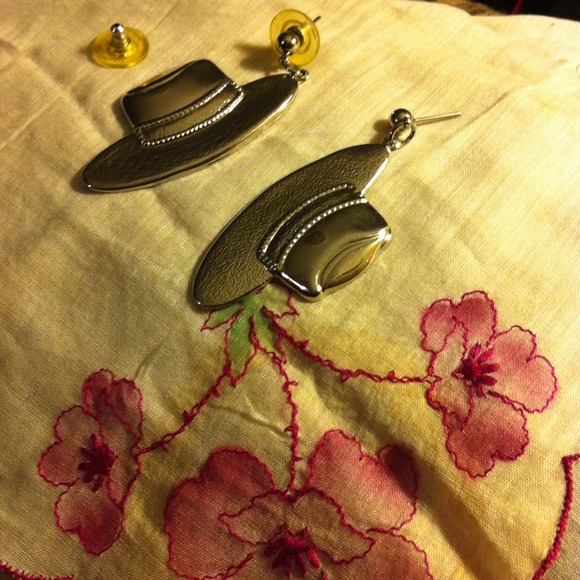 Cowboy hat earrings