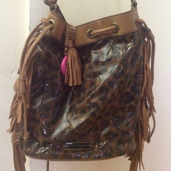 Betsey Johnson fringed shoulder bag