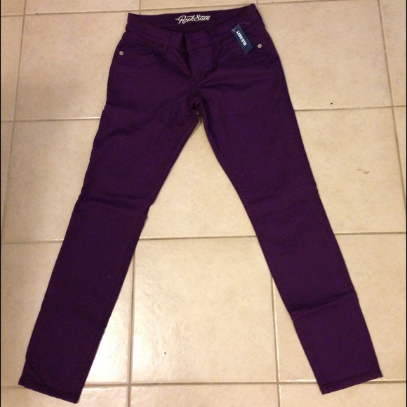 The RockStar Super Skinny Jean - eggplant