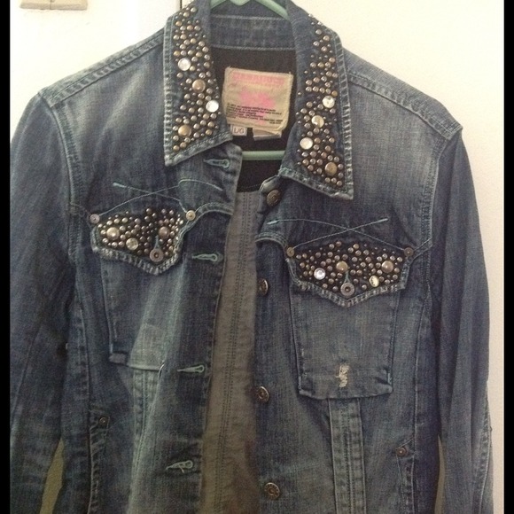 Embellished denim jacket