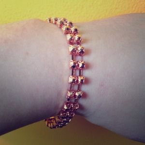 Brass colored adjustable bracelet