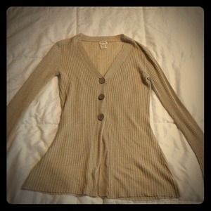 Long tan cardigan