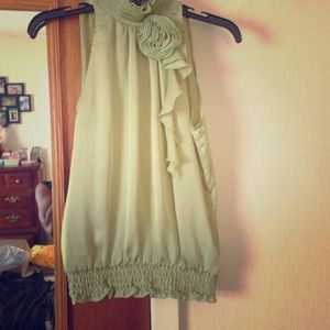 Light green blouse perfect for spring!