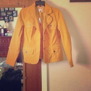Yellow cord blazer/jacket
